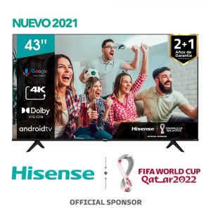 Smart TV Hisense 43" UHD 4K 2021 – 43A6G