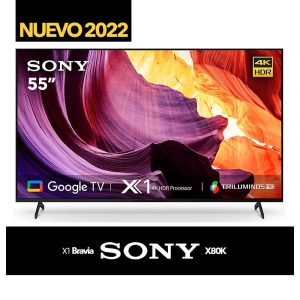 Smart TV Sony 55" UHD 4K 2022 – KD 55X80K
